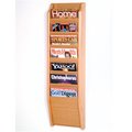 Wooden Mallet Cascade 7 Pocket Magazine Rack in Light Oak WO599429